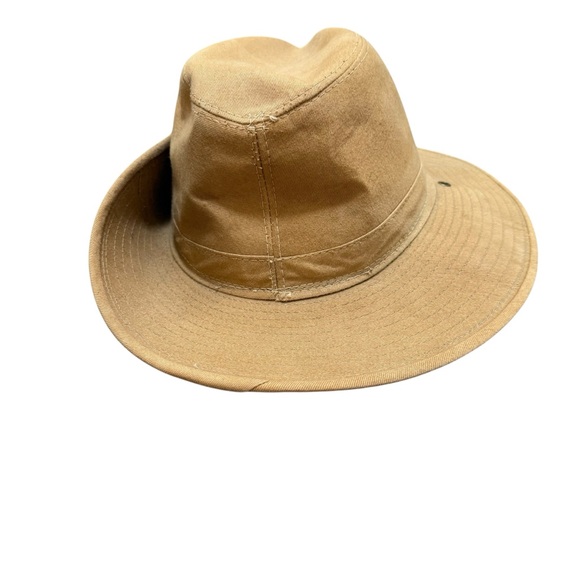 HENSCHEL Hatquarters USA safari hat tan canvas outdoor fedora style size LARGE